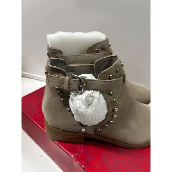 Carlos Santana Blake Suede Sand Ankle Studded Booties Women’s Size 8.5 NEW - Picture 4 of 6